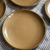 8 beige Berne stoneware plates wabi sabi