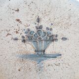 Plate end 19th Au Coq Poteries of the chapel of Pots Charente-maritime