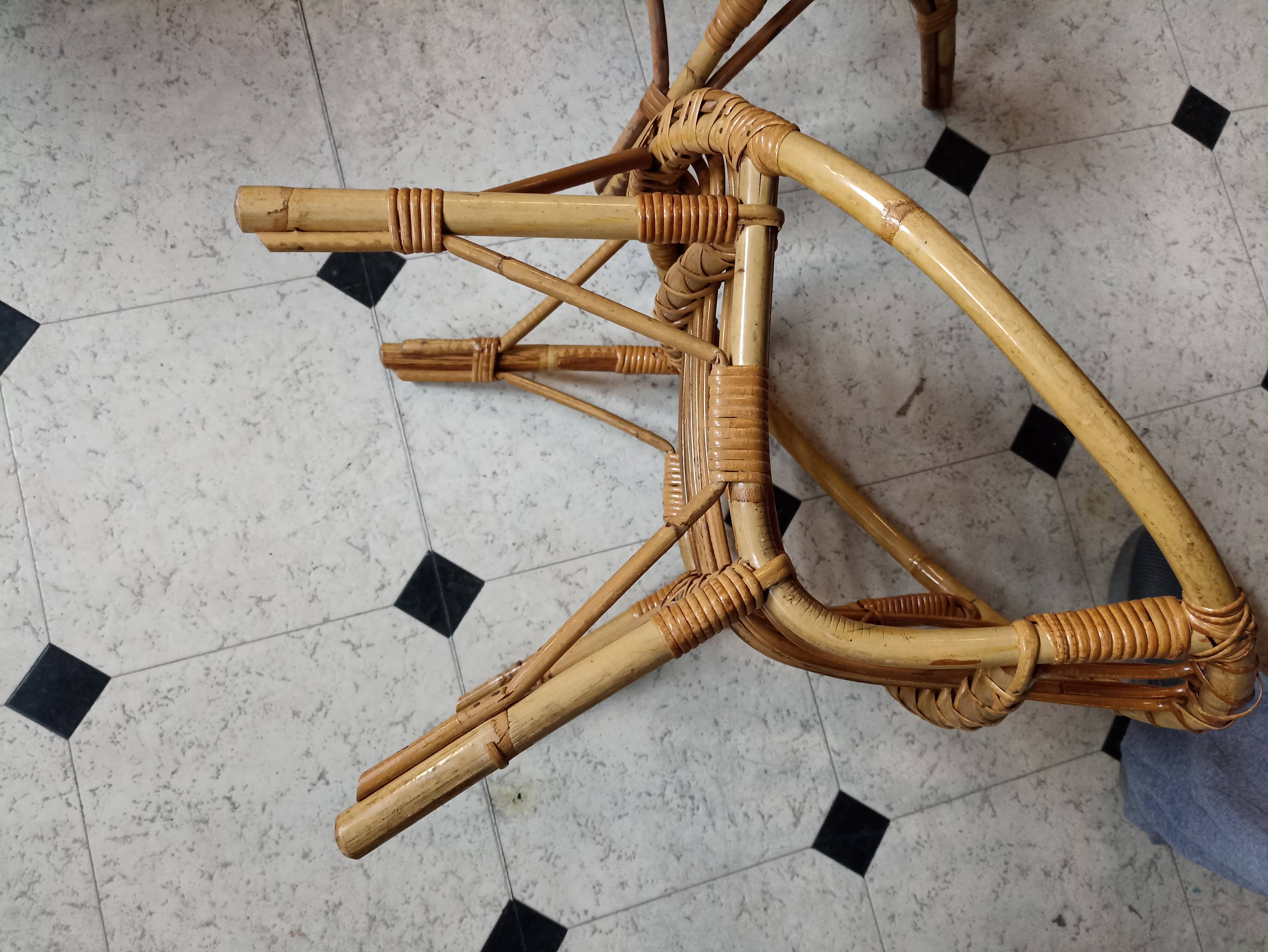 Fauteuil rotin enfant