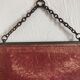 Ancient barber mirror, tryptic brass mount 60x24cm