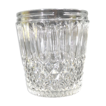 Vase / Bucket with champagne molded glass / vintage