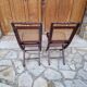 2 chaises pliantes cannées vintage