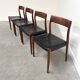 4 chaises de salle à manger Møller 77, Danemark, années 1960