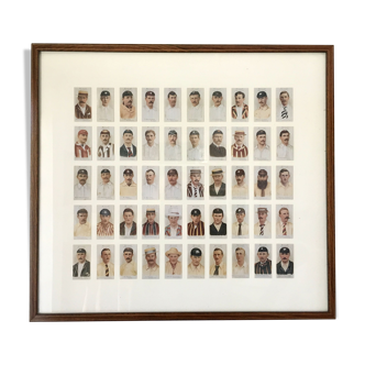 Table illustrations cricket players 30s