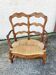 Fauteuil double provencal paille en noyer