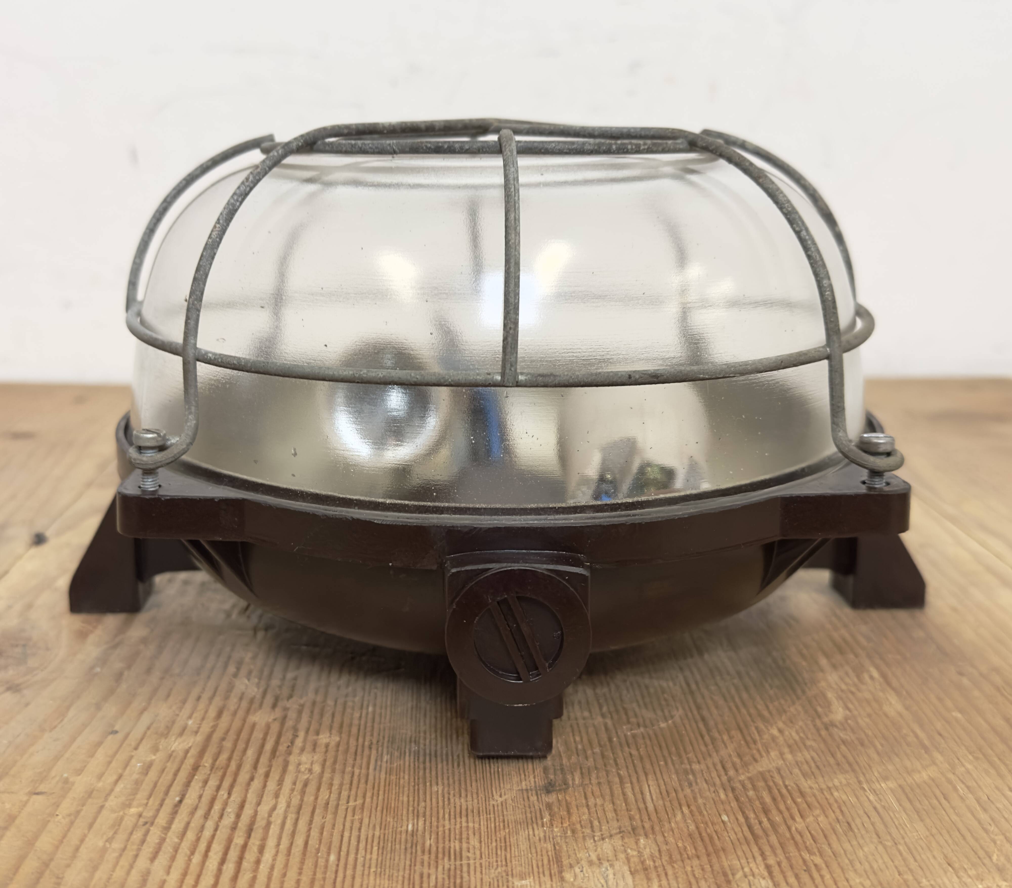 Brown Industrial Bakelite Wall or Ceiling Light, 1970s