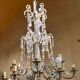 Italian Cut Crystal and Glass Beads Cage Chandelier, 1800s