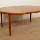 Vintage round dining table | Teak | Extendable | 120–220 cm