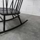 Rocking chair Grandessa en Hêtre noir par Lena Larsson 1960 pour Nesto