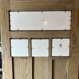 Art Nouveau wardrobe in pine with ceramic tiles, early 20th century.