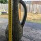 Large vintage ceramic pitcher vase – relief spiral decoration – no.
