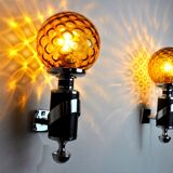 Pair of Murano wall lamps, Italy, 1970