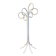 Original white lacquered metal coat rack from the 1980s