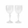 Une paire de verres à vin gravés en cristal