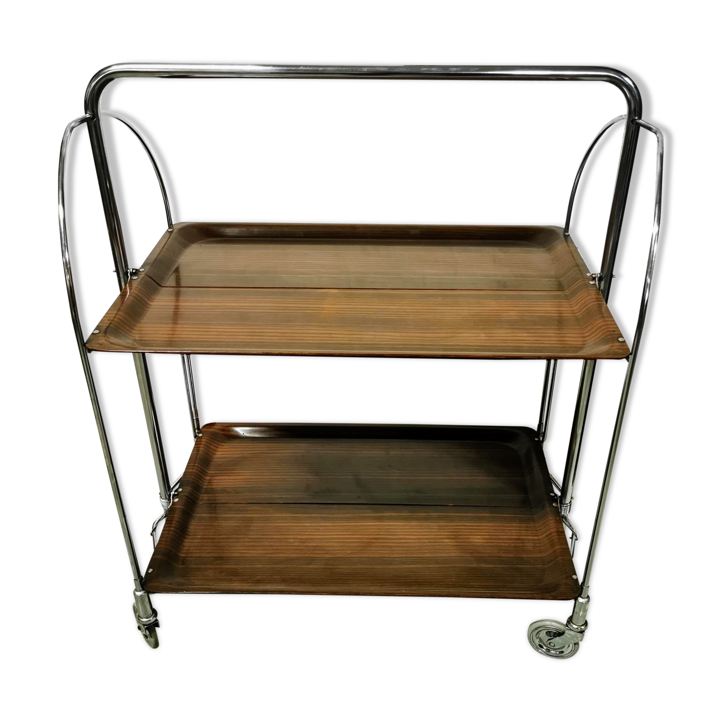 Vintage folding dessert on wheels