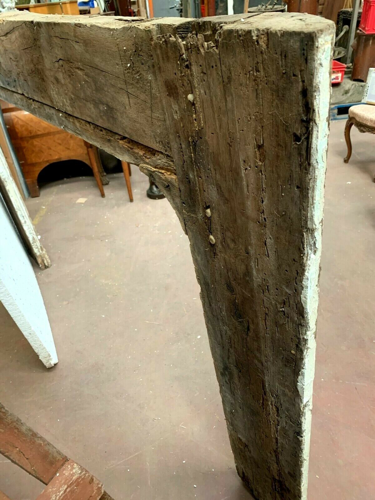 Facade of regency chimney in oak patinated 18th century chimney
