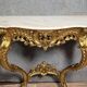 Louis XV style Venetian curved console in gilded wood circa 1900