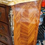 Semainier Louis XV marble brocatello and bronze