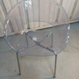 Transparent armchair Robbi Cantarutti, Sintesi, "Orbit Large", Made in Italy.
