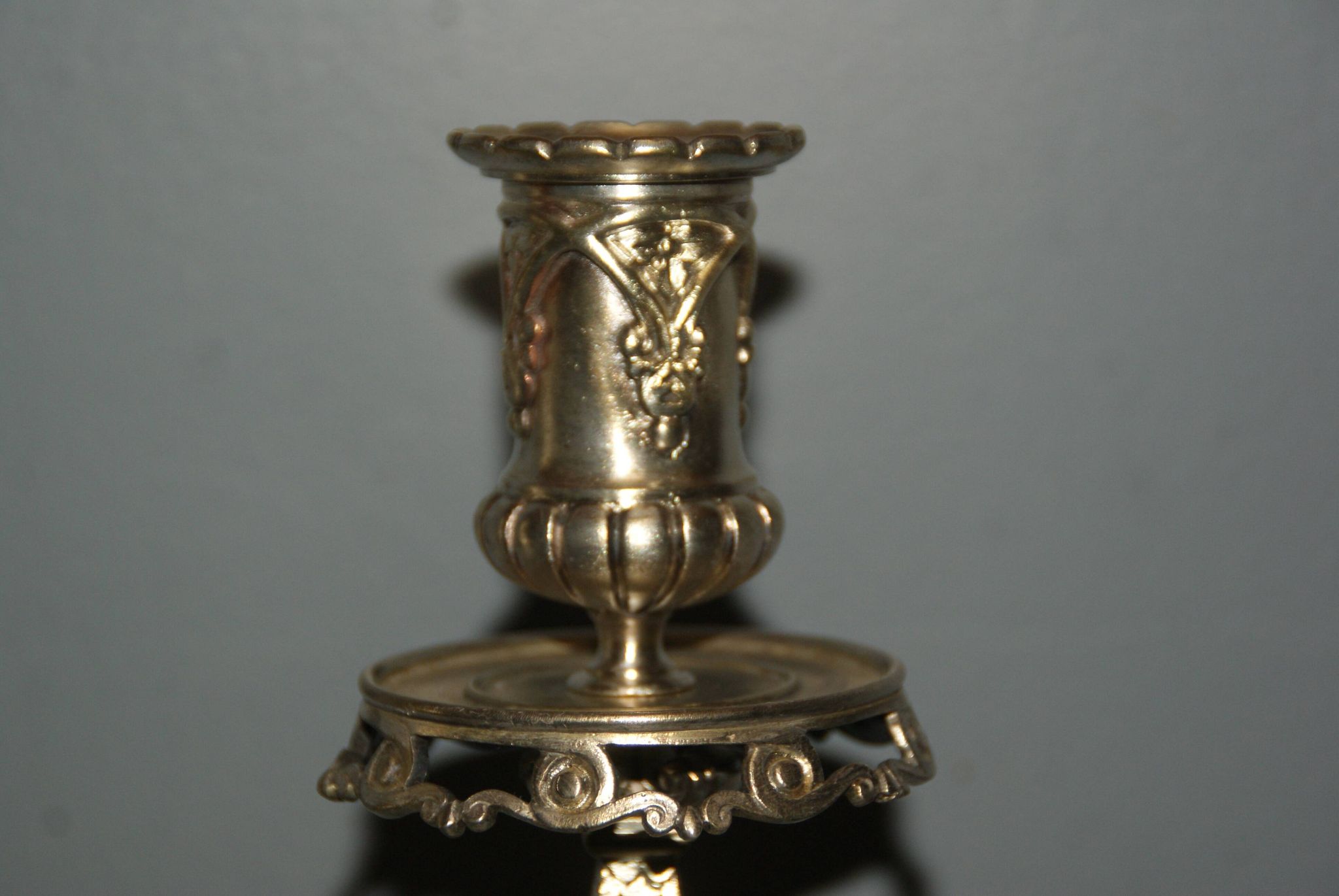 Rare pair of 19th century bronze candlesticks