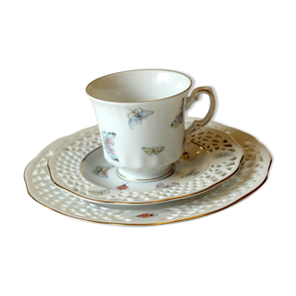 Tasse à thé et café en porcelaine bavaroise Burg Lindau