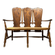 High-backed stepladder-type bench attributed to GALLÉ Emile (1846-1904), circa 1880-1890