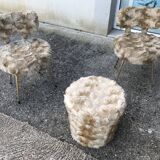 Pair of chairs toupee and his Ottoman