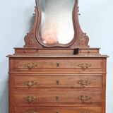 Commode coiffeuse Louis XV en noyer