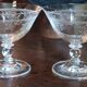 Old XL champagne glasses with chiseled decoration
