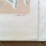 Lithograph of the port of Cannes by Jules Cavaillès.