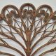 Peacock headboard in rattan Bamboo vintage 1970s
