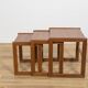 Tables Gigognes Mid-Century en Teck, Royaume-Uni, 1960s, Set de 3