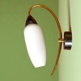 Minimalist white glass wall lamp