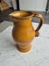Vintage ochre yellow earthenware jug – Saint-Clément no. 7518 – Vase carafe