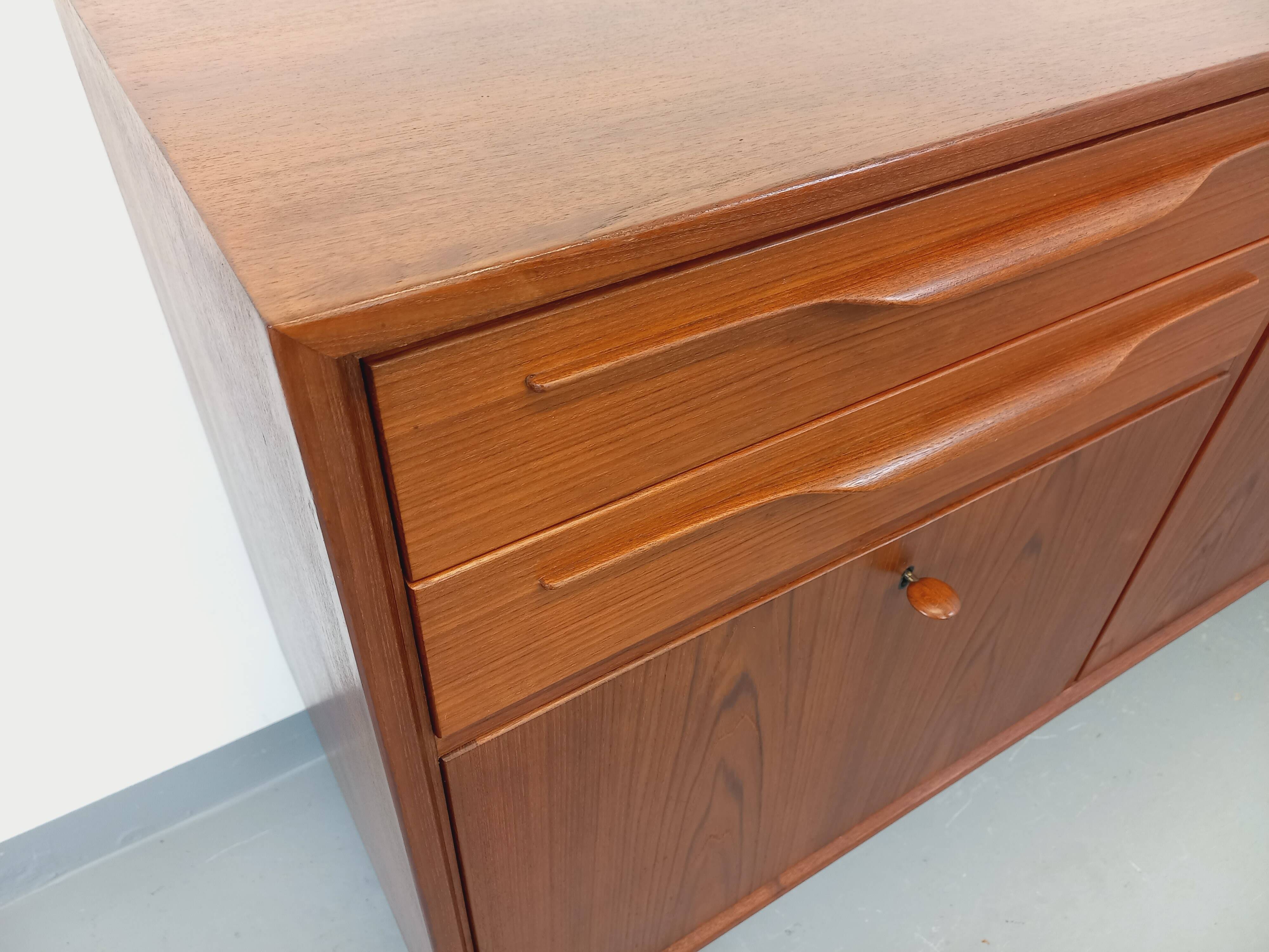 Vintage Swiss Teak Scandinavian style sideboard in teak from the 60s