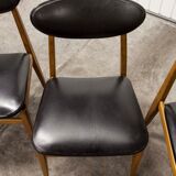 6 Teak chairs with oval back