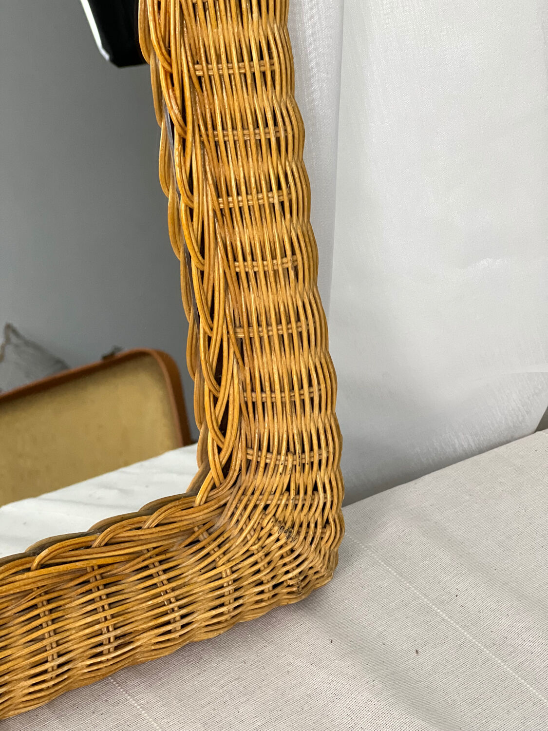 Wicker mirror