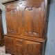 Important two-part Louis XV period solid oak buffet