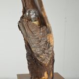 Organic wooden table lamp