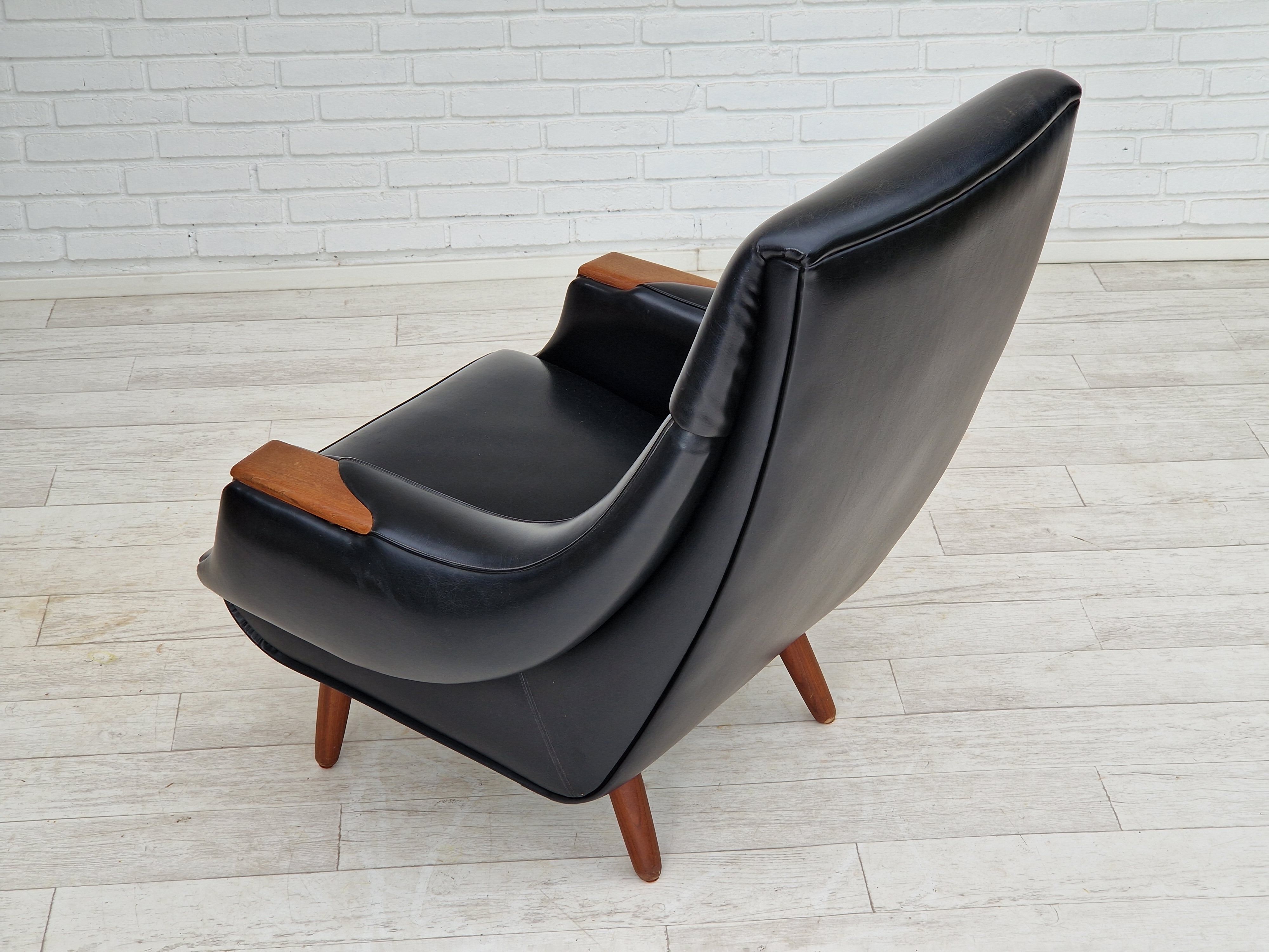 1970s, Danish design by Henry Walter Klein for Bramin Møbler, armchair in original good condition.