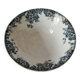 Antique salad bowl from Moulin des Loups, blue Marie-Louise pattern