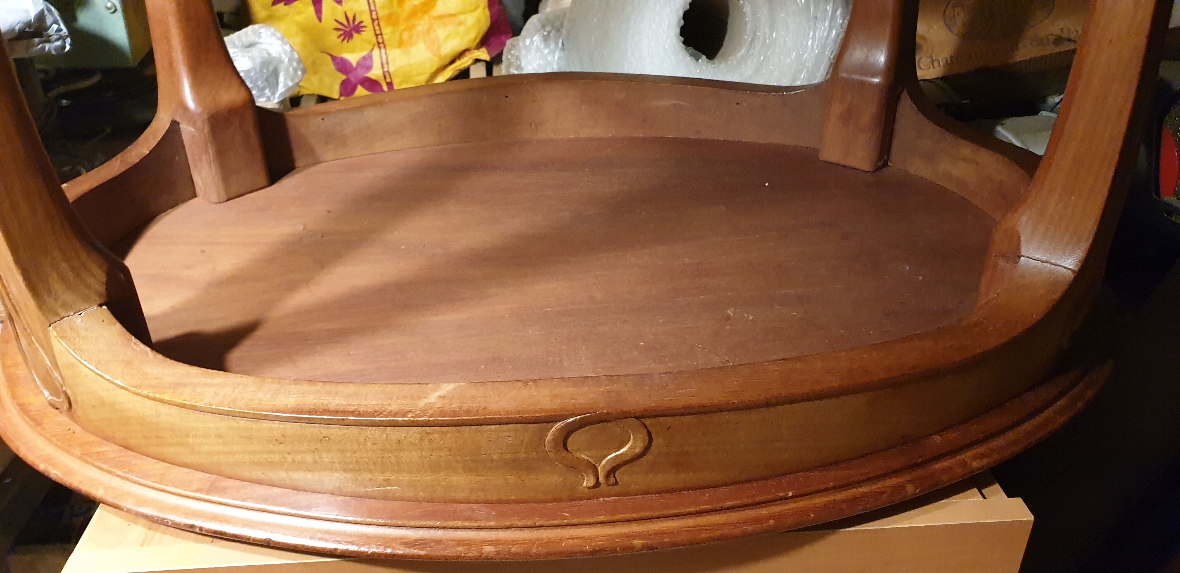 Table à thé époque art nouveau en accajou massif