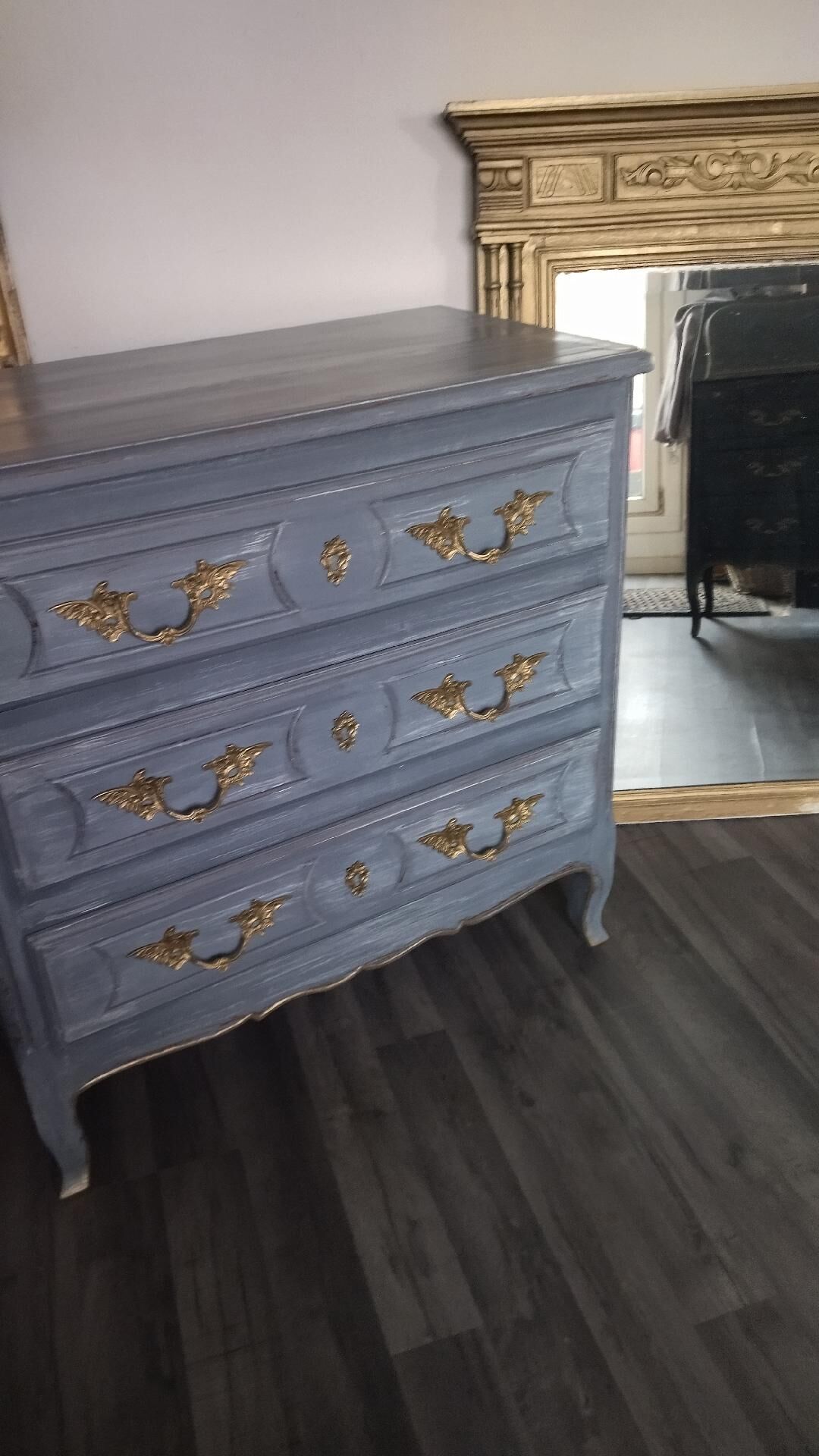 Louis XV style patinated chest of drawers