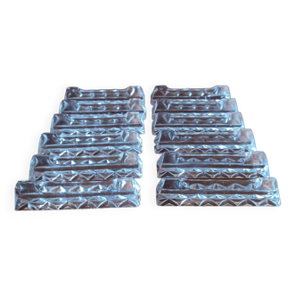 12 cut crystal knife holders.