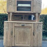 Parisian art deco sideboard in solid raw oak