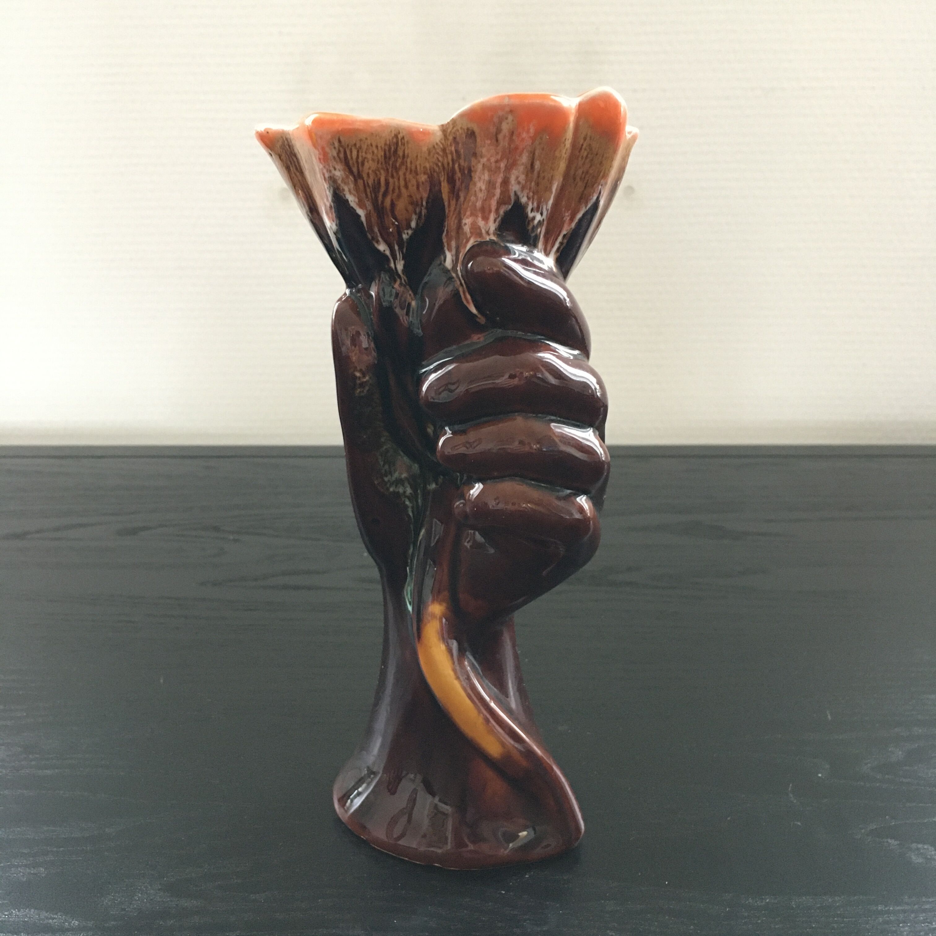 Valauris style hand vase