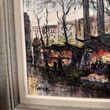 Oil painting on canvas, view of Paris, signed lower left Yves Gonec, 20th century