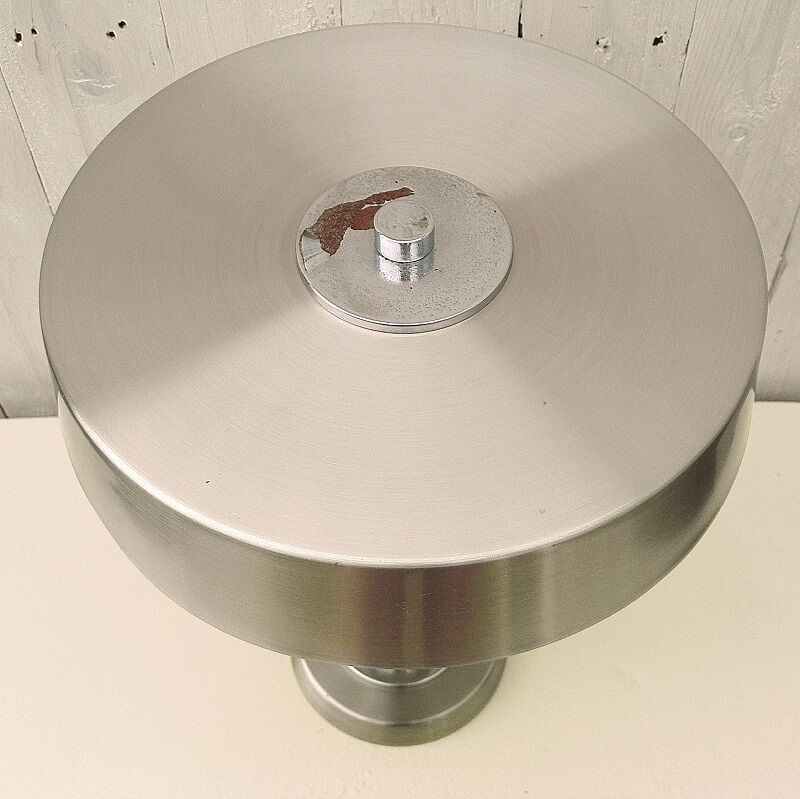 70's chrome and brushed art deco style lamp