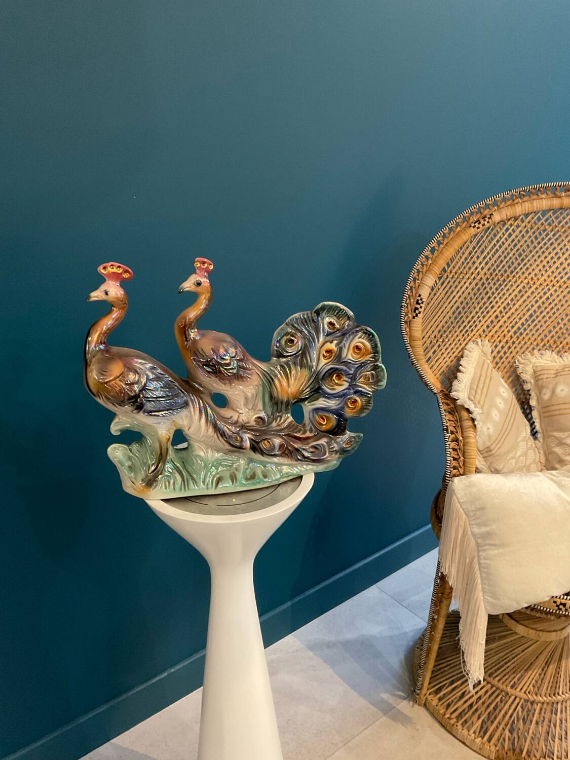 Peacock centerpiece