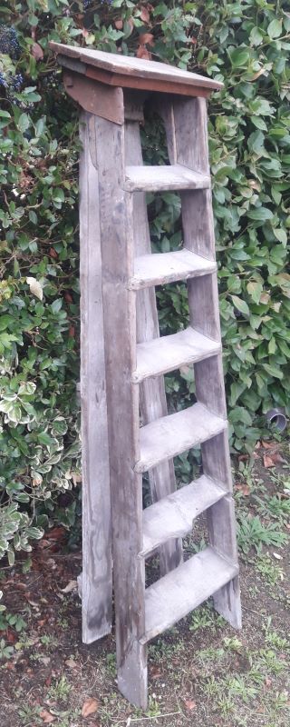 Artisan wooden ladder 6 steps